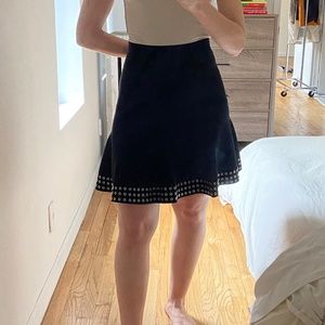 Sandro Black A-line Skirt